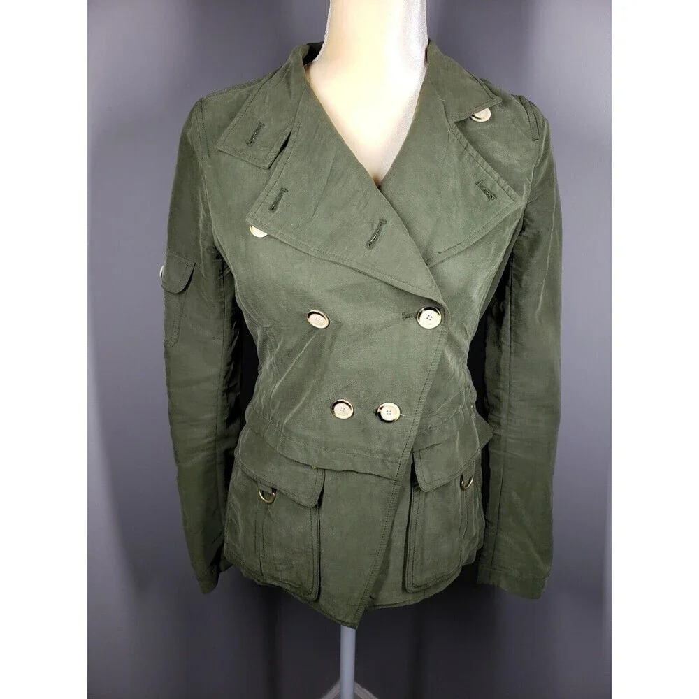 Anthropologie Daughters Of The Liberation Women's Size 2 Green Military Jacket